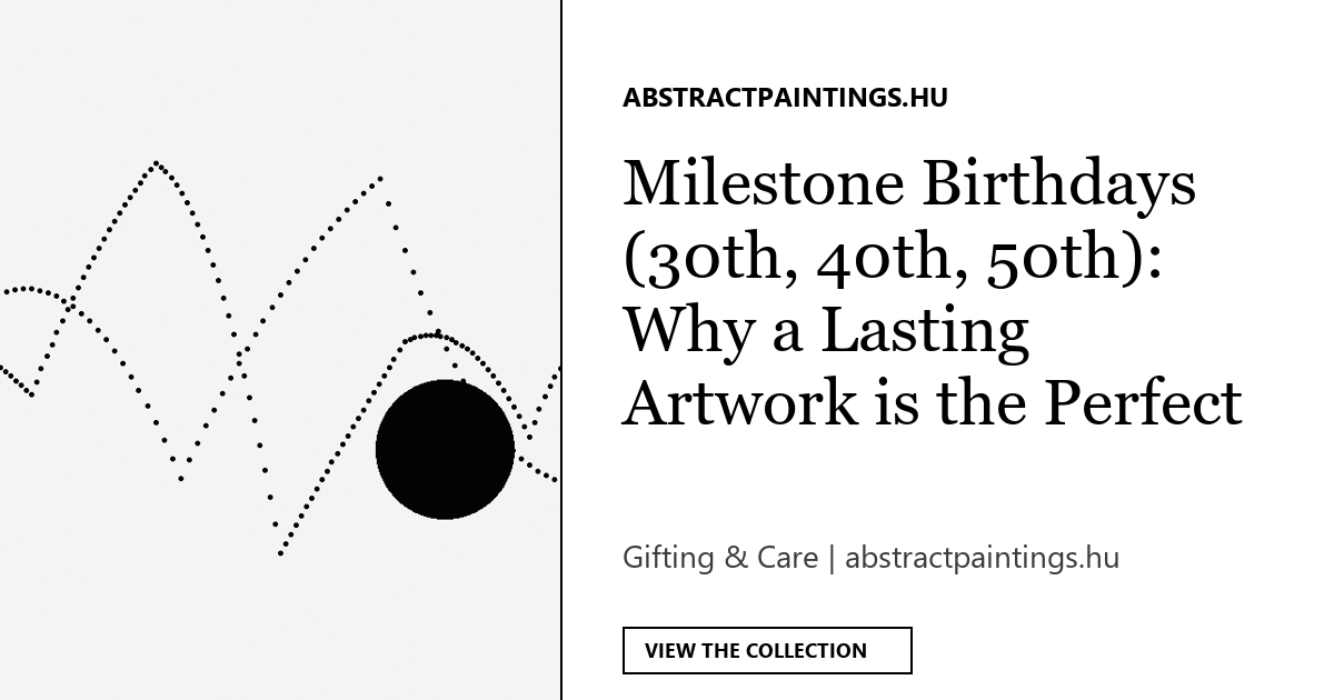 Milestone Birthdays (30th, 40th, 50th): Why a Lasting Artwork is the Perfect Present