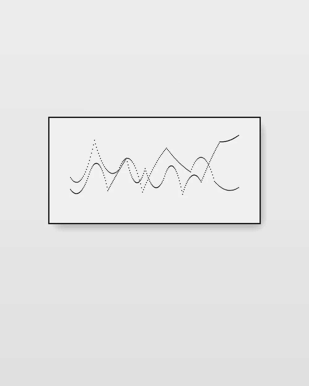 Aperture Interval V, original line art abstract painting in soft graphite on canvas