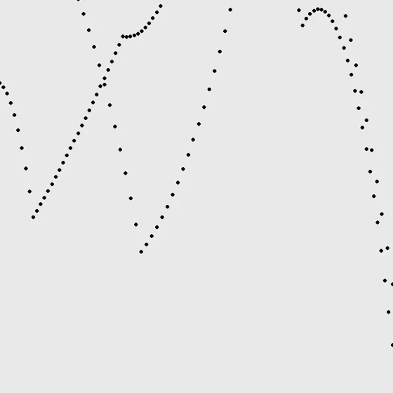 Surface detail 1 of Aperture Sequence II, line art texture in ink black on white