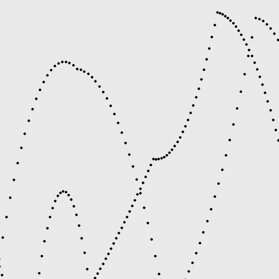 Surface detail 2 of Aperture Sequence II, line art texture in ink black on white