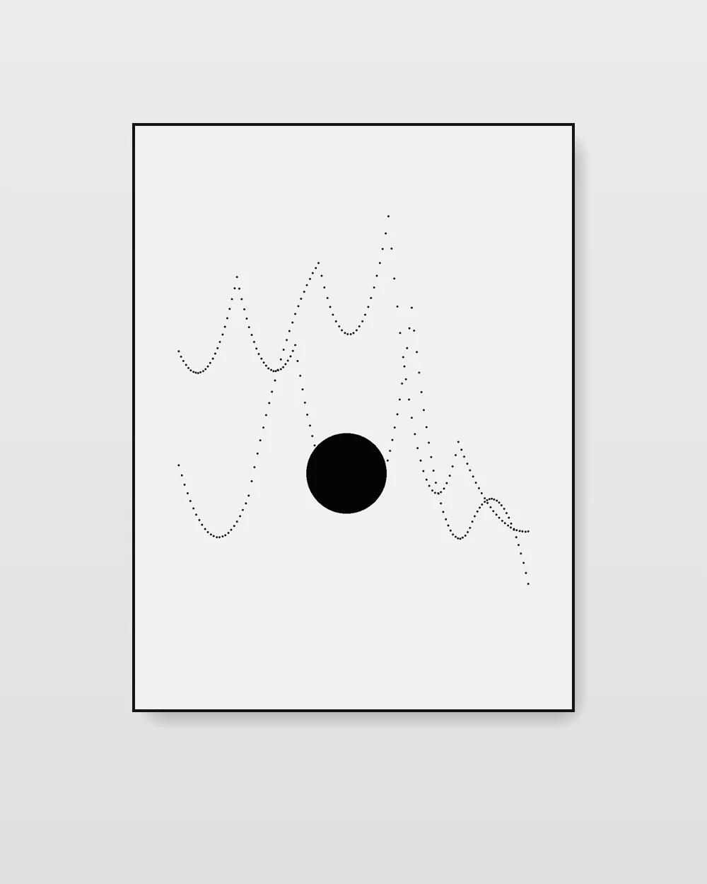Fallow Plane III, original line art abstract painting in misty pale grey on canvas