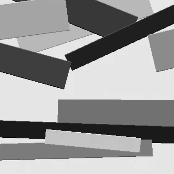 Surface detail 1 of Ivory Current No. 11 No. 2, palette knife texture in high-contrast black and white