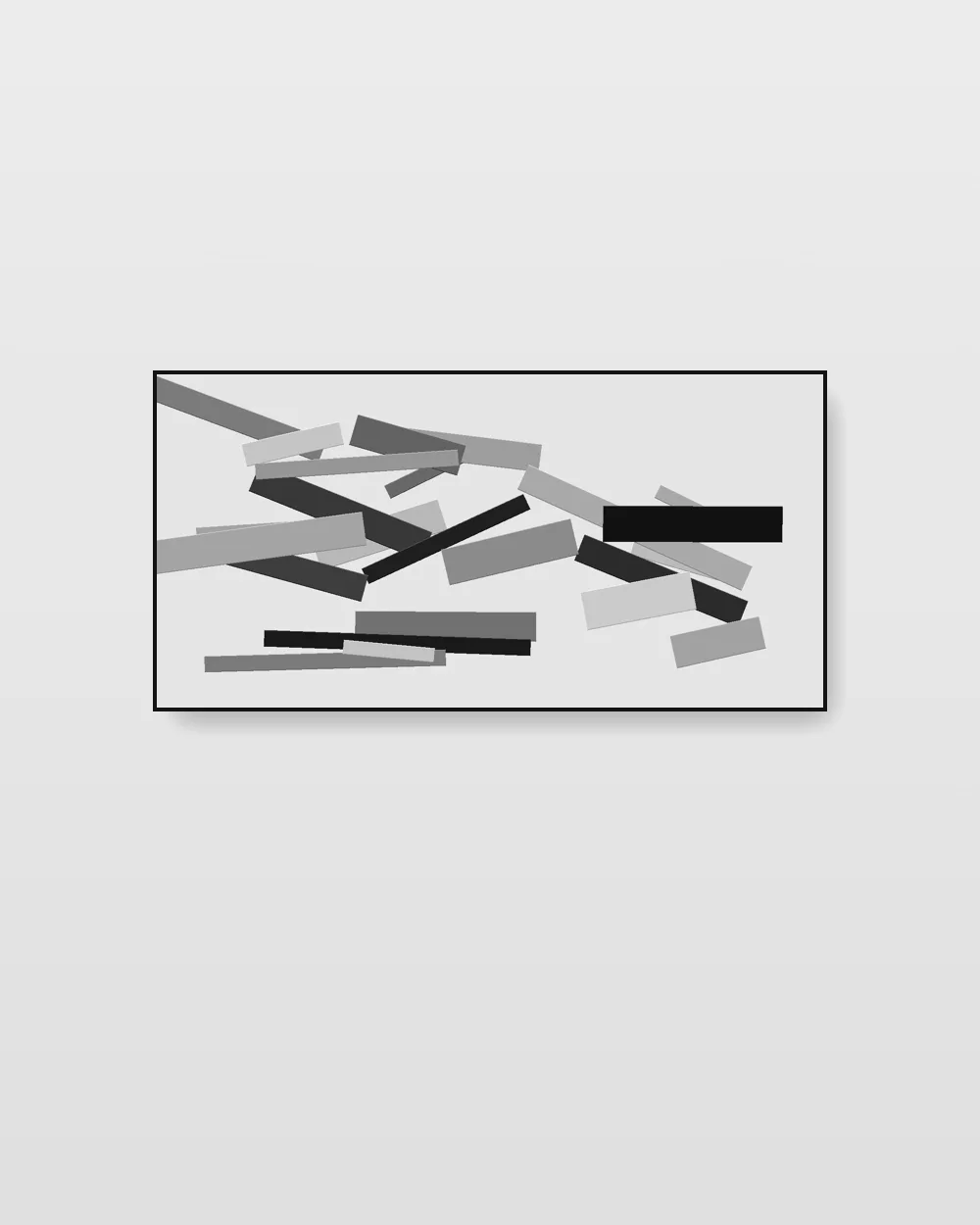 Ivory Current No. 11 No. 2, original palette knife abstract painting in high-contrast black and white on canvas