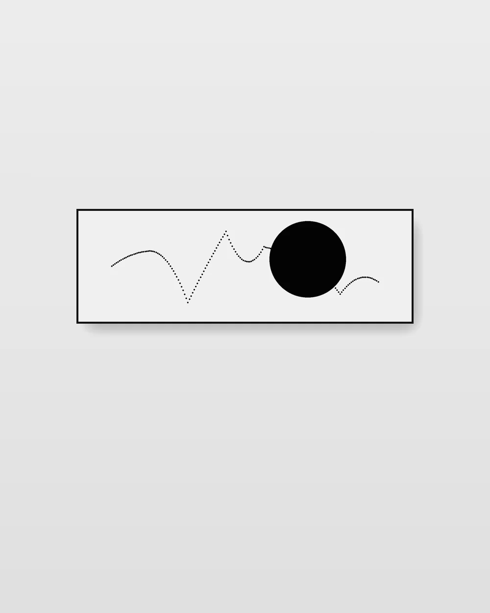 Ivory Current No. 11, an original line art abstract painting in misty pale grey