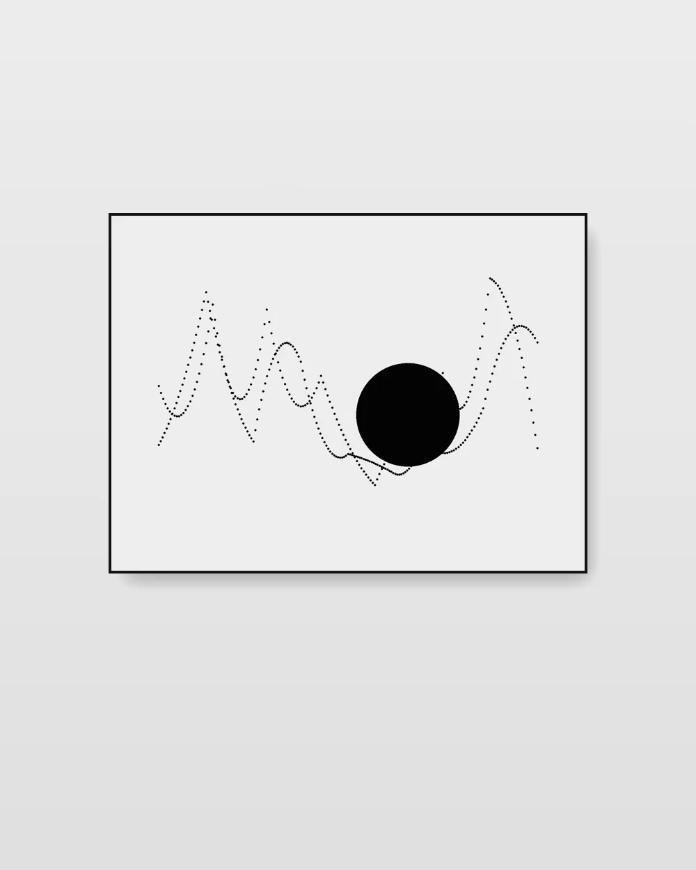 Ivory Movement No. 7, original line art abstract painting in smoke and ash grey on canvas