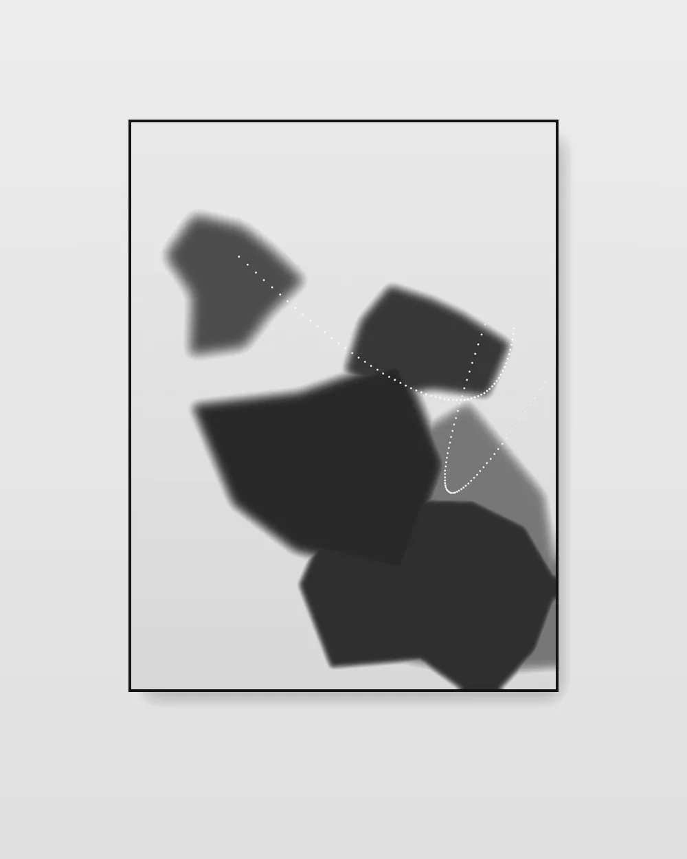 Ivory Threshold No. 11, original fluid art abstract painting in smoke and ash grey on canvas