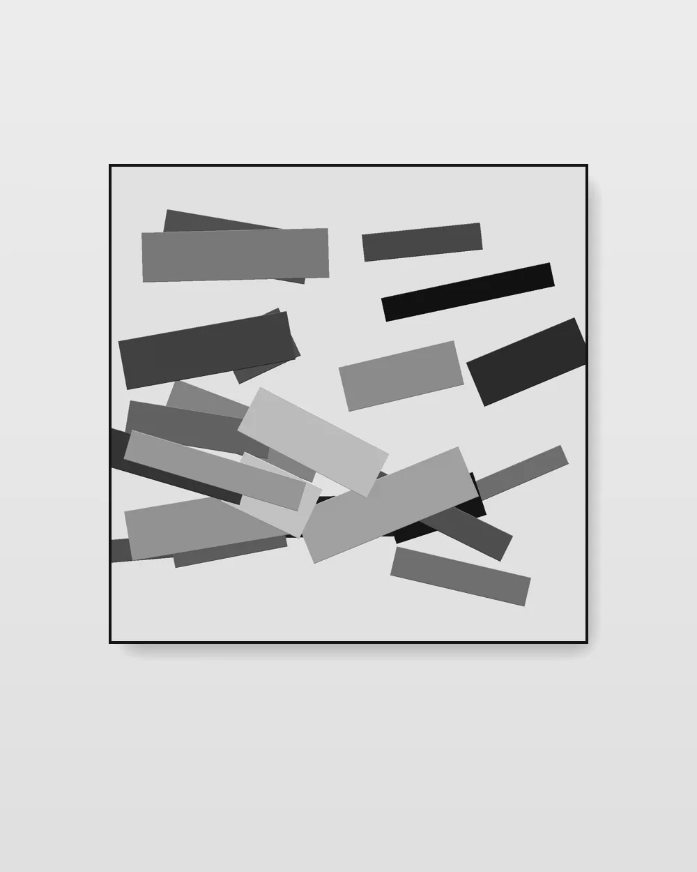 Palette Knife abstract painting example in monochrome