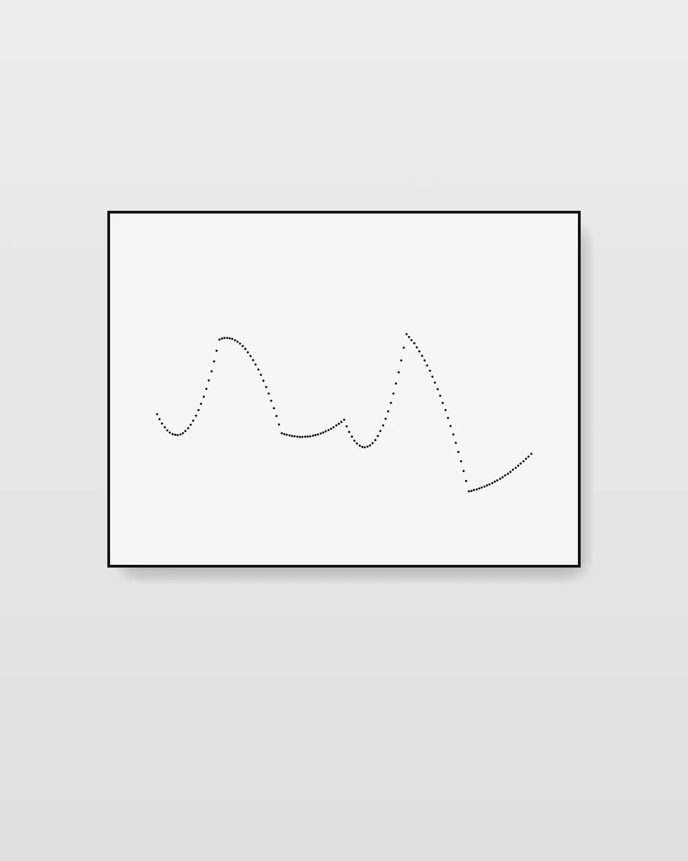 Line Art abstract painting example in monochrome