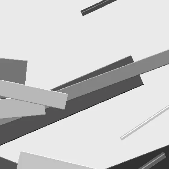 Surface detail 1 of Penumbra Cascade No. 5, impasto texture texture in ink black on white