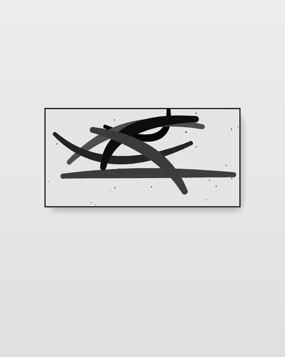 Pewter Cartography III, original abstract expressionism abstract painting in misty pale grey on canvas