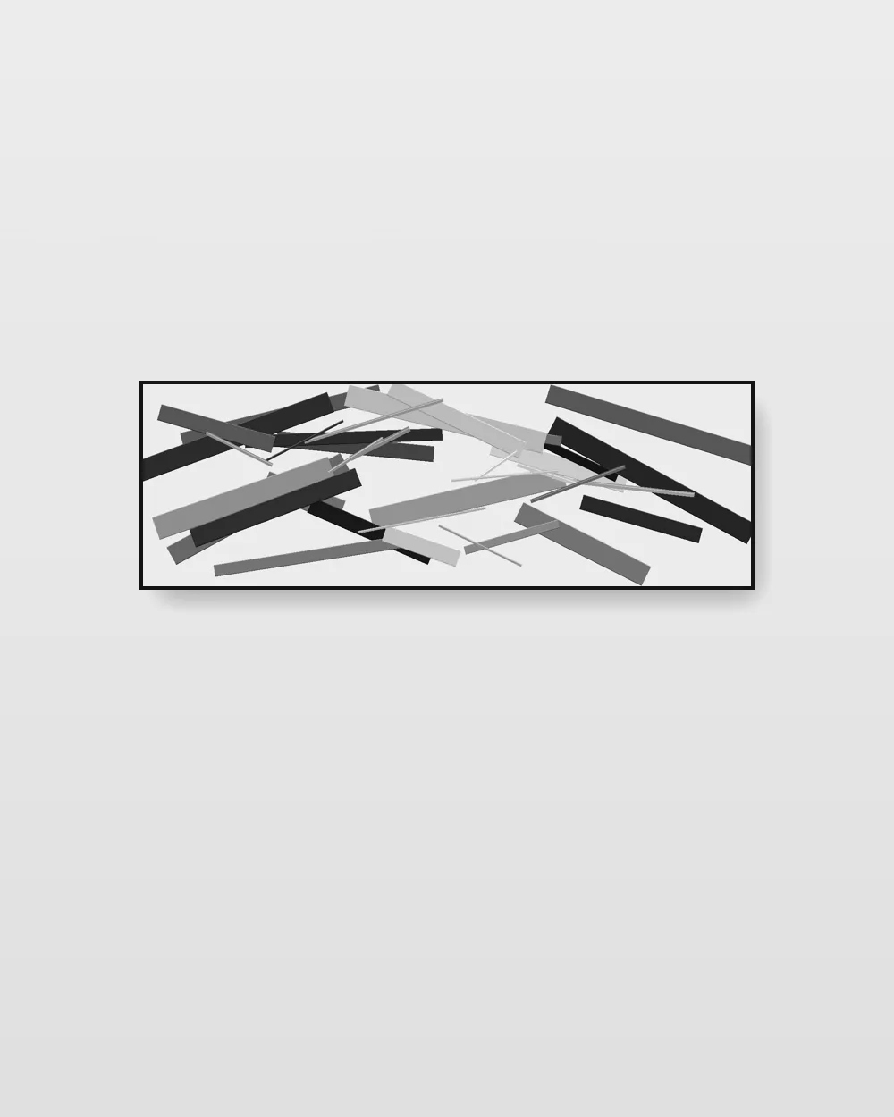 Silent Plane I, original impasto texture abstract painting in high-contrast black and white on canvas