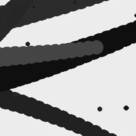 Surface detail 2 of Silent Plane No. 5, abstract expressionism texture in smoke and ash grey