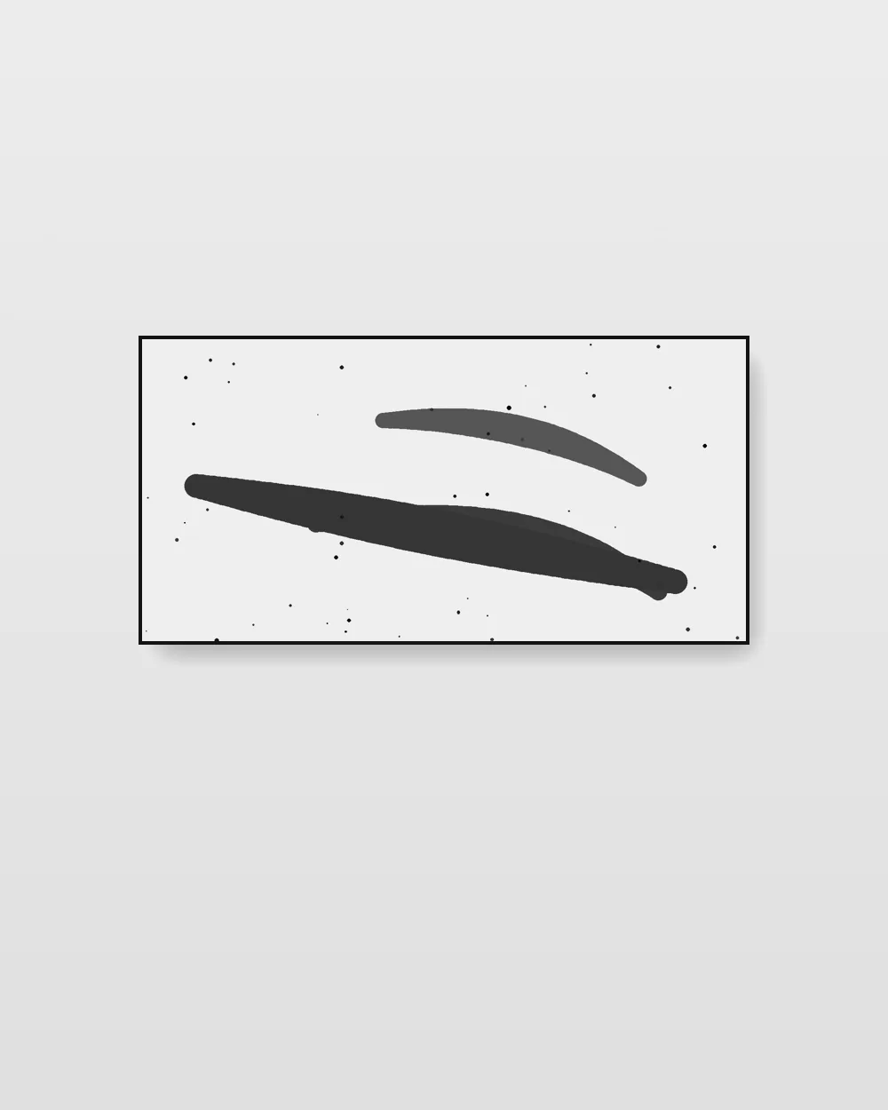 Threshold Variation No. 9, original abstract expressionism abstract painting in soft graphite on canvas