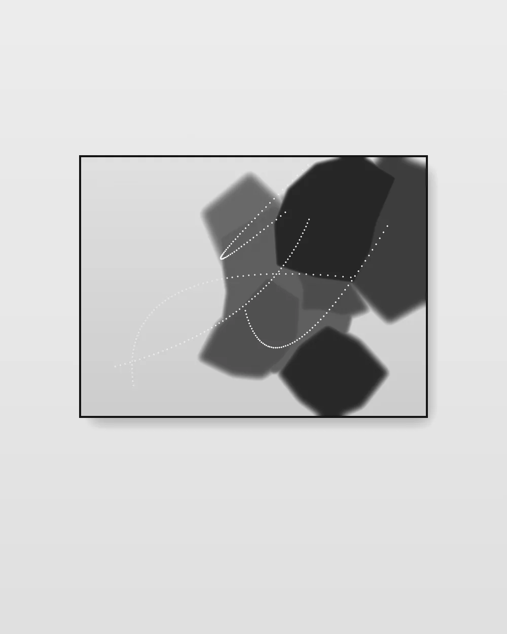Umbra Tension No. 5, an original fluid art abstract painting in soft graphite