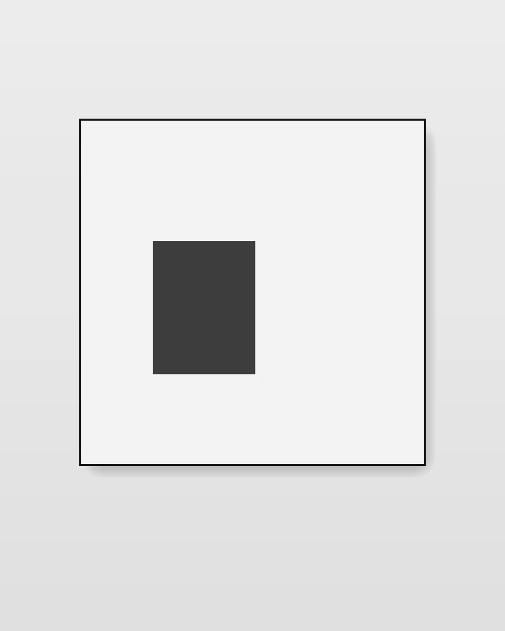 Vertex Echo, original minimalist abstract painting in ink black on white on canvas