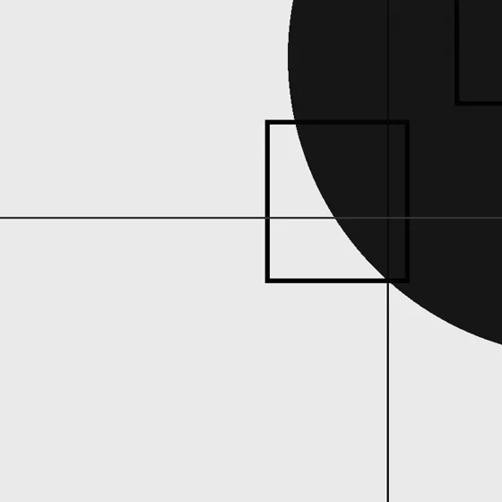 Surface detail 2 of Vestige Movement No. 12, geometric abstraction texture in ink black on white